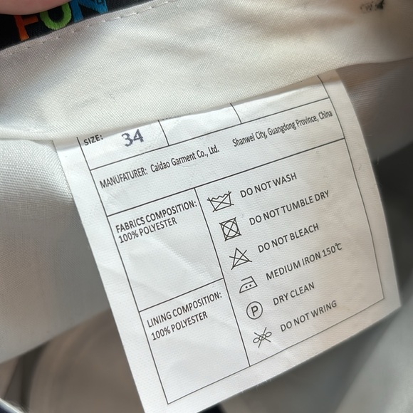 Superman 2 pc Suit Blazer 38 pants 34 need hemming bow tie Halloween costume - Picture 3 of 11